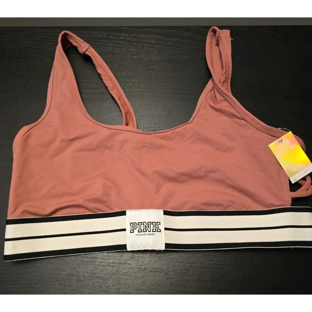 NOS 2016 Victorias Secret Sm pink ultimate Strappy Sided sports bra Rose Mauve